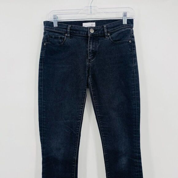 LOFT Size 26 Black Modern Skinny Mid Rise Stretch Jeans - Picture 2 of 7